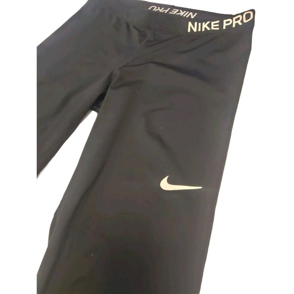 Nike Pro Dri Fit  Capri Leggings Women's Sz S Cropped Pants Black - Picture 3 of 10